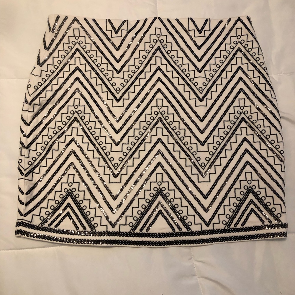 Black and white sequins pencil skirt from Express!